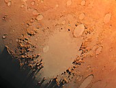 Argyre impact basin,Mars,artwork