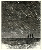 Meteor shower,illustration