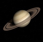 Saturn from space,illustration