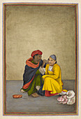 Indian earpicker,illustration