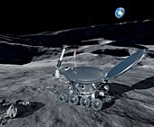 Lunokhod 1 on the Moon,illustration