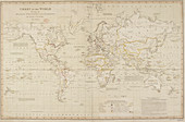 19th Century demographic map of the World