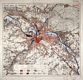 War map of Dresden,Germany