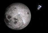 Luna 3 over the Moon,illustration