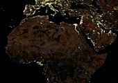 Africa,Middle East and Europe from space