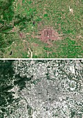Beijing urban spread,satellite image