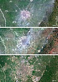 Chengdu urban spread,satellite image