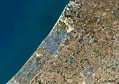 Gaza City,Palestine,satellite image