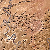 Upheaval dome,USA,satellite image