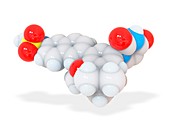 Dasabuvir drug molecule,illustration