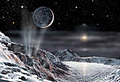 Pluto and Charon,illustration