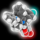Atorvastatin drug molecule