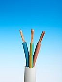 Three-core electrical cable