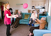 Care assistant with elderly women
