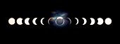 Solar eclipse photo sequence