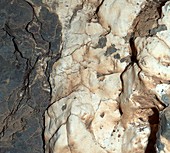 Mineral veins on Mars,Curiosity image