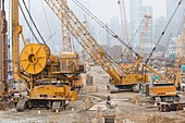 A construction site in Hong Kong