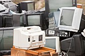 Old televisions being recycled