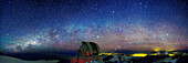 Milky Way over telescopes on Hawaii