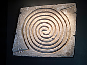 Pre-columbian spiral rock carving