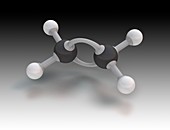 Ethene molecule,illustration