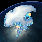 Antarctic ice velocity map