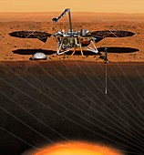 InSight lander on Mars,illustration