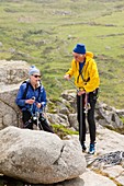 Elderly rock climbers