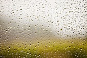 Rain on a house window