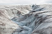 Meltwater on Langjokull ice cap,Iceland