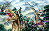 Supersaurus dinosaurs,illustration