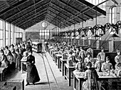 19th Century match factory,illustration