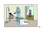 Ebola treatment unit,illustration