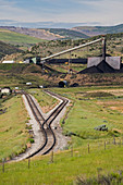 Coal mine rail-loading facility