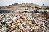 Rubbish on a landfill site
