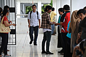 Visually impaired university student