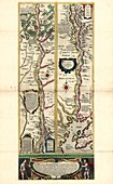 Map of the Dnieper River,17th century