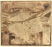 Map of Lima,Peru,17th century