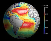 Ocean alkalinity,satellite image
