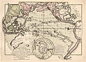 Map of the Pacific Ocean,1757