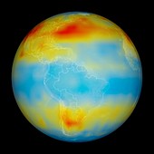 Carbon dioxide levels,South America