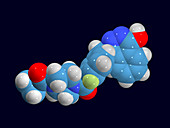 Olaparib ovarian cancer drug molecule