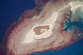 Adele Island,ISS image