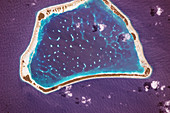 Manihiki Atoll,Cook Islands,ISS image