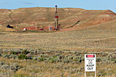 Oil drilling,Wyoming,USA