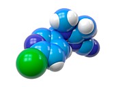 Acetamiprid molecule,Illustration