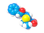 Ampicillin molecule,Illustration