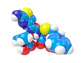 Ceftazidime molecule,Illustration