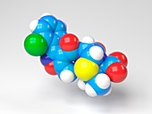 Cloxacillin molecule,Illustration