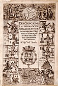 Spanish New World atlas title page,1601